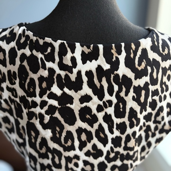 Calvin Klein Leopard Print Sleeveless Cami Blouse - Office Siren - Picture 13 of 15